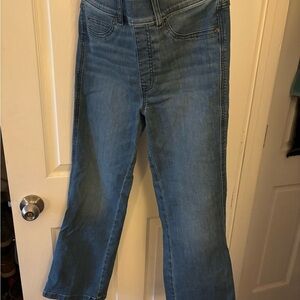 Spanx pull on stretch flare jeans